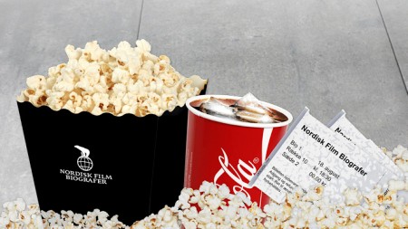 Nordisk film biograf popcorn sodavand og biografbilletter Kolding